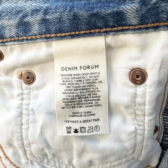 Denim Forum Farrah High Rise Wide Leg sz 27 - Picture 11 of 13